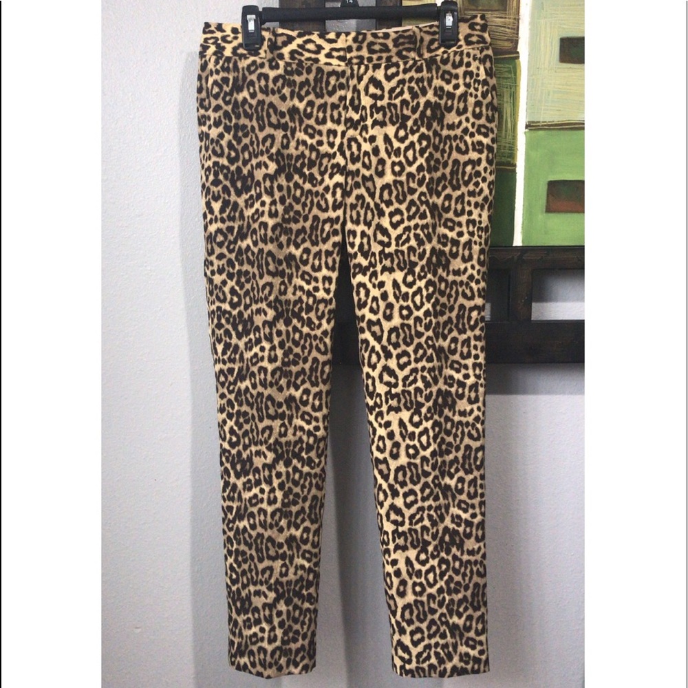 Hayden Tapered- Fit Pull-On Leopard Print Pant